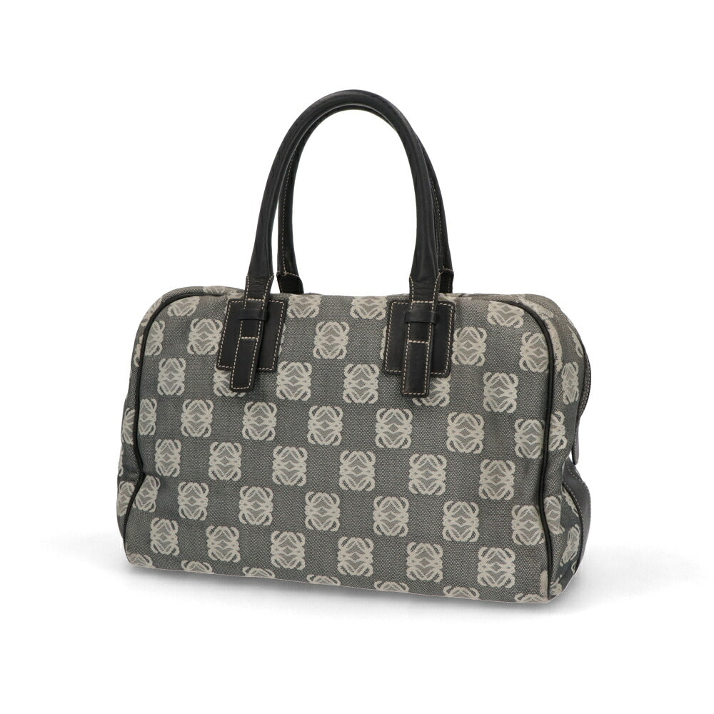 【中古/Bランク】 LOEWE ロエベ レディース バッグ ハンドバッグ アナグラムロゴハンドバッグ ブラック系 キャンバス レザー モノグラム ボストンバッグ