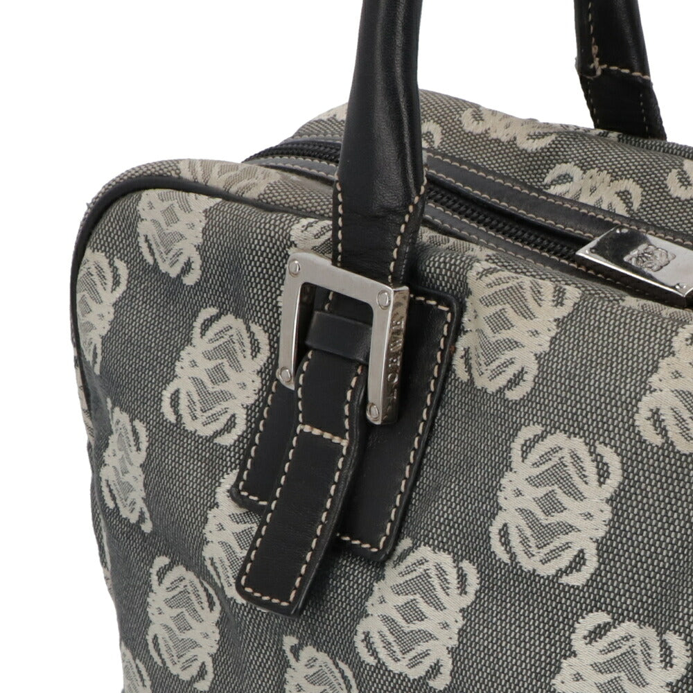 【中古/Bランク】 LOEWE ロエベ レディース バッグ ハンドバッグ アナグラムロゴハンドバッグ ブラック系 キャンバス レザー モノグラム ボストンバッグ