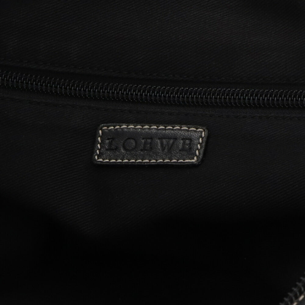 【中古/Bランク】 LOEWE ロエベ レディース バッグ ハンドバッグ アナグラムロゴハンドバッグ ブラック系 キャンバス レザー モノグラム ボストンバッグ