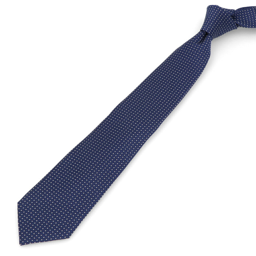 ランバン LANVIN ネクタイ メンズ SILK TIE ネイビー ブルー グレー シルク ブランドネクタイ 幾何学模様 柄物アイテム 32LVNT305901