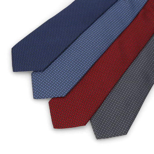 ランバン LANVIN ネクタイ メンズ SILK TIE ネイビー ブルー レッド グレー シルク ブランドネクタイ ネイビー 幾何学模様 柄物アイテム 32LVNT306501