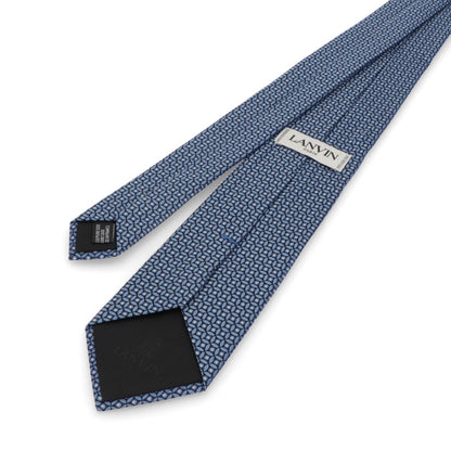 ランバン LANVIN ネクタイ メンズ SILK TIE ブルー シルク ブランドネクタイ 幾何学模様 柄物アイテム 32LVNT312701