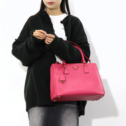 PRADA ハンドバッグ ガレリア ピンク Sランク