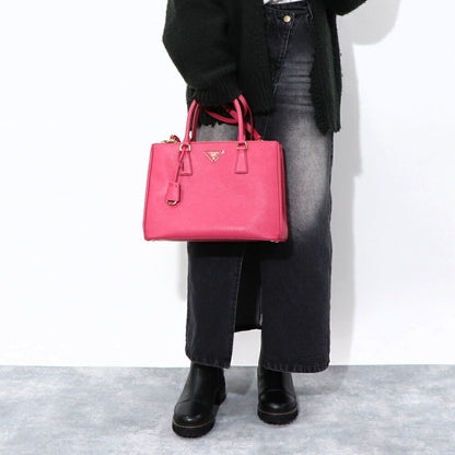 PRADA ハンドバッグ ガレリア ピンク Sランク