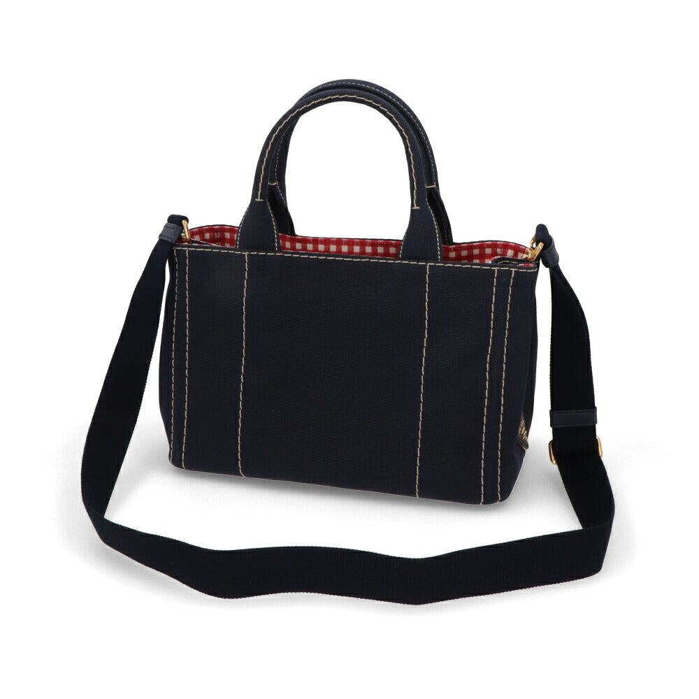 【中古/新品同様】PRADA プラダ レディース ハンドバッグ カナパトートバッグ ネイビー キャンバス シリアルあり 1BG439
