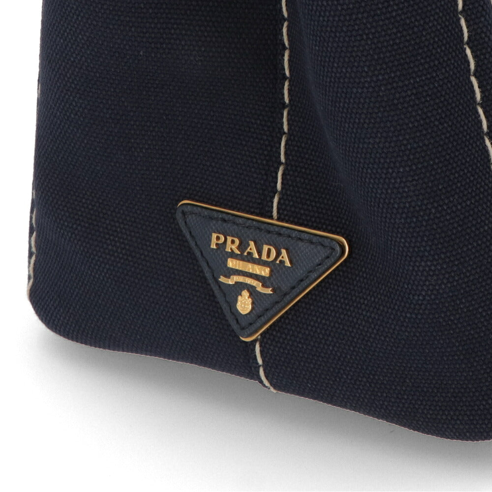 【中古/新品同様】PRADA プラダ レディース ハンドバッグ カナパトートバッグ ネイビー キャンバス シリアルあり 1BG439