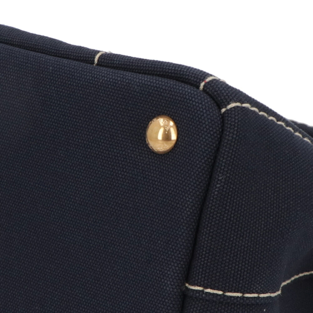 【中古/新品同様】PRADA プラダ レディース ハンドバッグ カナパトートバッグ ネイビー キャンバス シリアルあり 1BG439