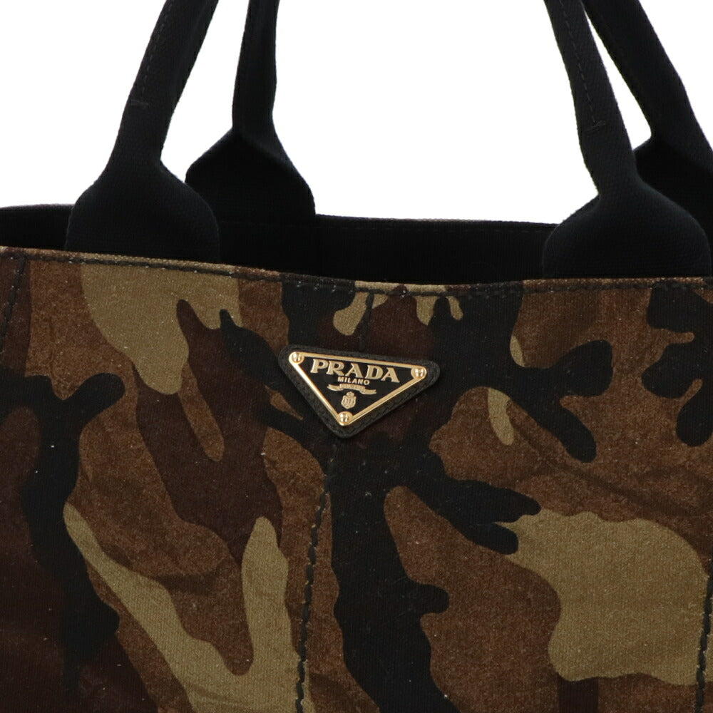 【中古/Bランク】PRADA プラダ レディース トートバッグ カナパトート グリーン系 キャンバス シリアルあり ヴィンテージ BN2020