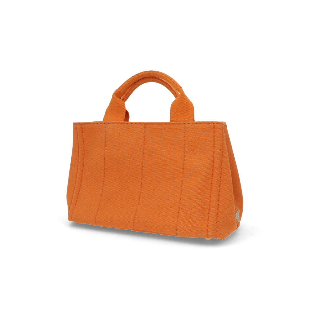 【中古/ABランク】 PRADA プラダ レディース バッグ トートバッグ カナパミニ オレンジ キャンバス シリアルあり トライアングルロゴ