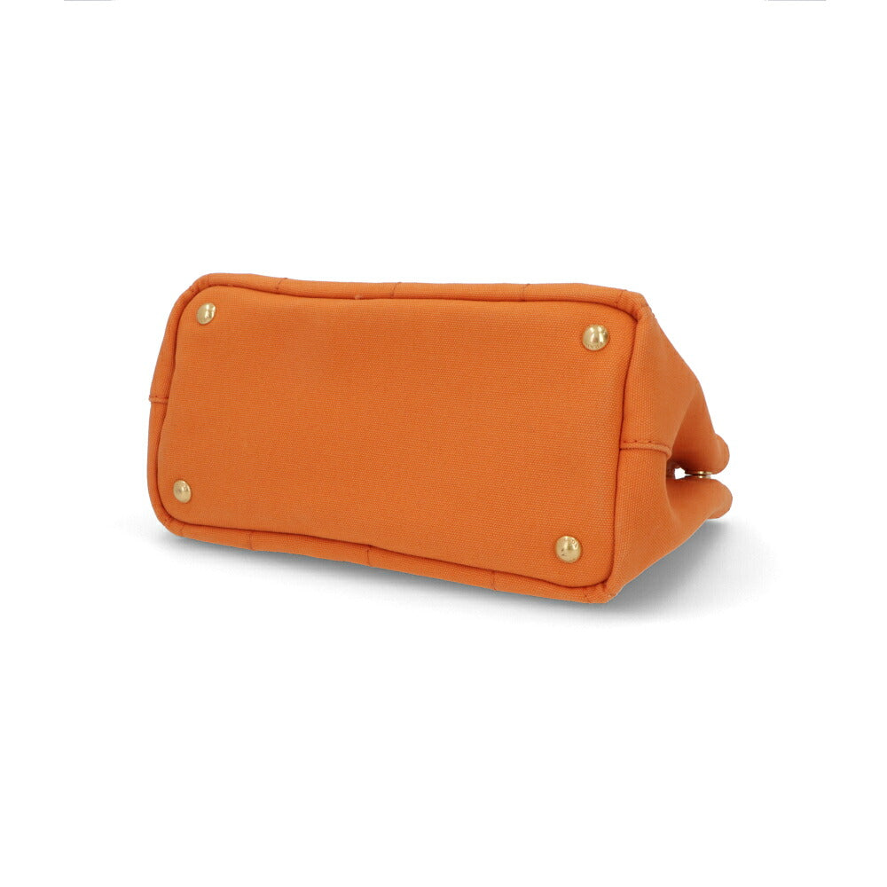 【中古/ABランク】 PRADA プラダ レディース バッグ トートバッグ カナパミニ オレンジ キャンバス シリアルあり トライアングルロゴ