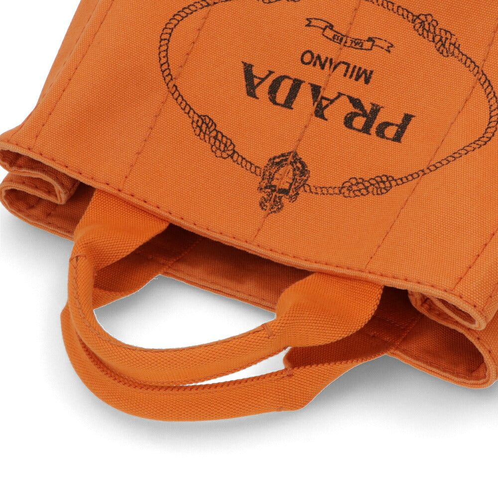 【中古/ABランク】 PRADA プラダ レディース バッグ トートバッグ カナパミニ オレンジ キャンバス シリアルあり トライアングルロゴ