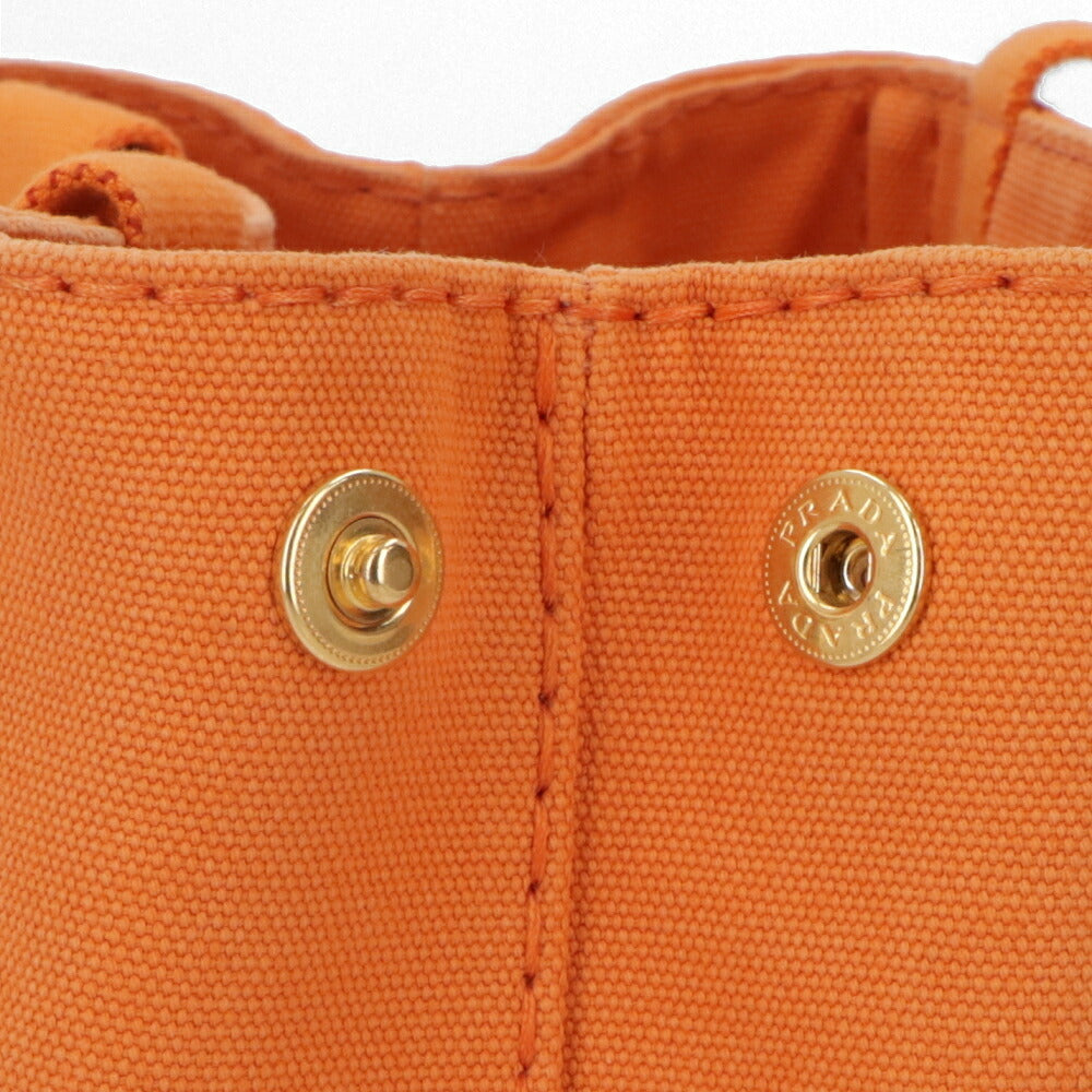 【中古/ABランク】 PRADA プラダ レディース バッグ トートバッグ カナパミニ オレンジ キャンバス シリアルあり トライアングルロゴ