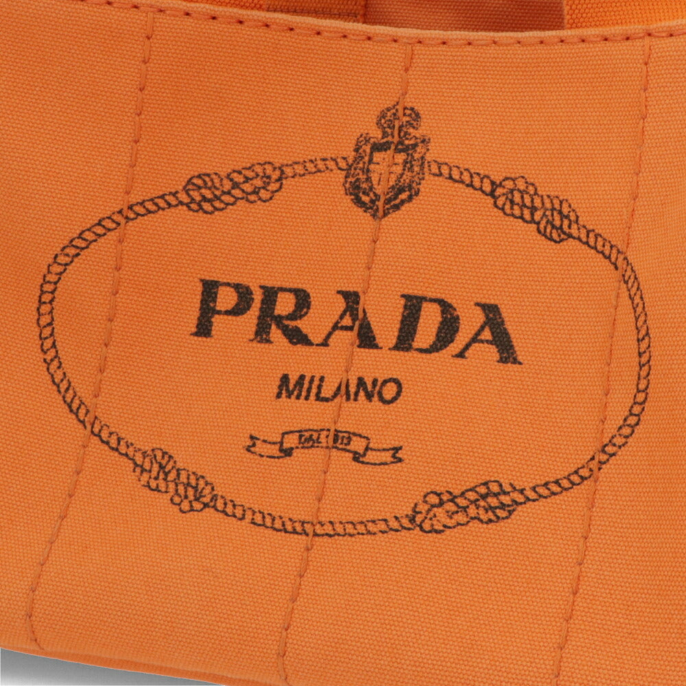 【中古/ABランク】 PRADA プラダ レディース バッグ トートバッグ カナパミニ オレンジ キャンバス シリアルあり トライアングルロゴ
