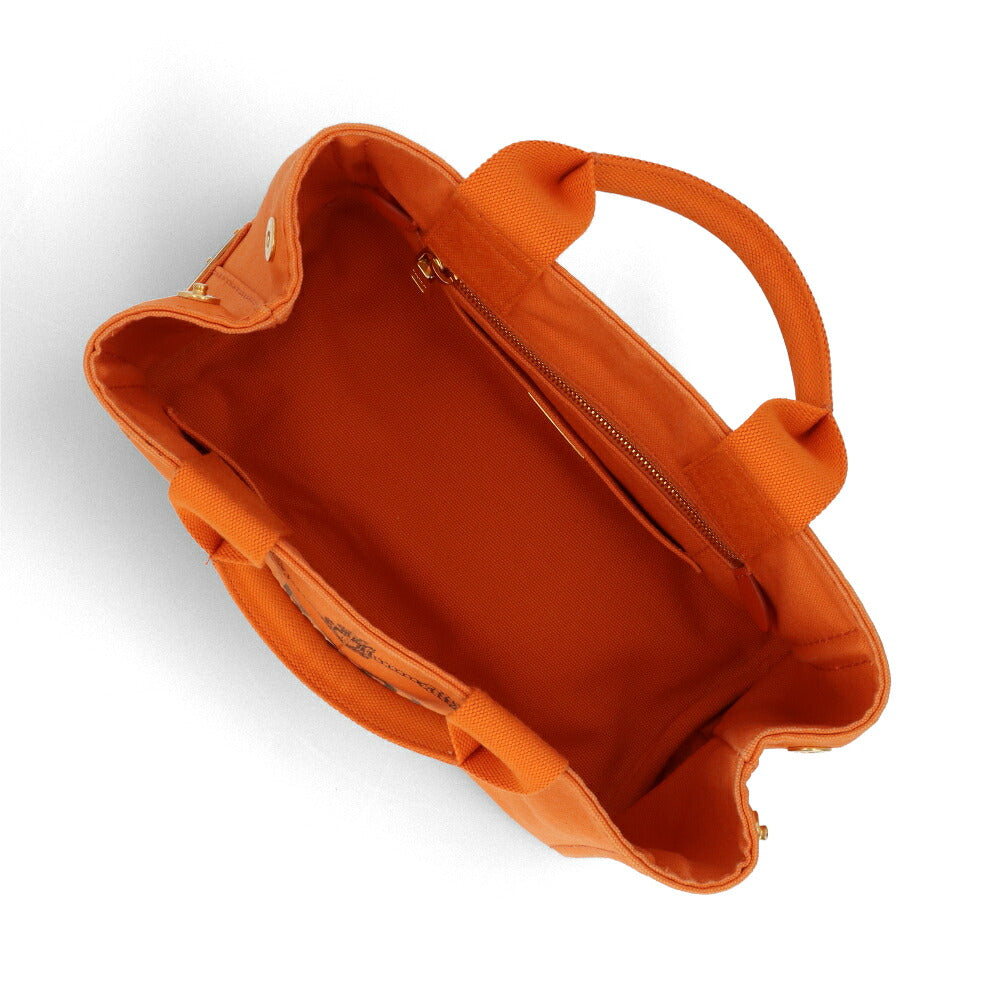 【中古/ABランク】 PRADA プラダ レディース バッグ トートバッグ カナパミニ オレンジ キャンバス シリアルあり トライアングルロゴ