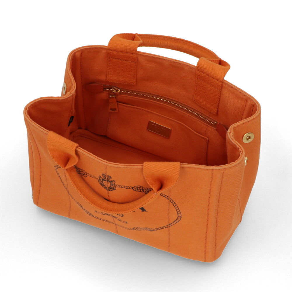 【中古/ABランク】 PRADA プラダ レディース バッグ トートバッグ カナパミニ オレンジ キャンバス シリアルあり トライアングルロゴ
