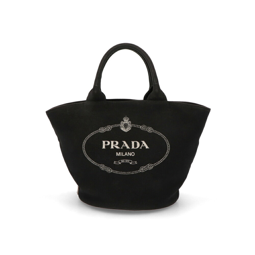 【中古/ABランク】PRADA プラダ レディース トートバッグ カナパ ブラック キャンバス シリアルあり ヴィンテージ 1BG186