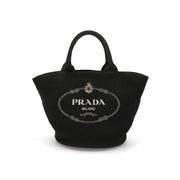 【中古/ABランク】PRADA プラダ レディース トートバッグ カナパ ブラック キャンバス シリアルあり ヴィンテージ 1BG186