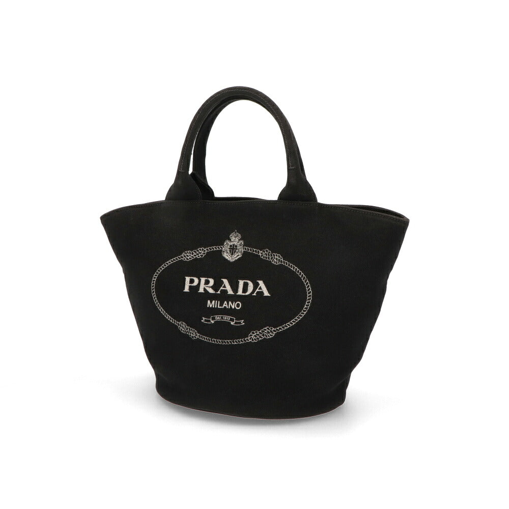 【中古/ABランク】PRADA プラダ レディース トートバッグ カナパ ブラック キャンバス シリアルあり ヴィンテージ 1BG186