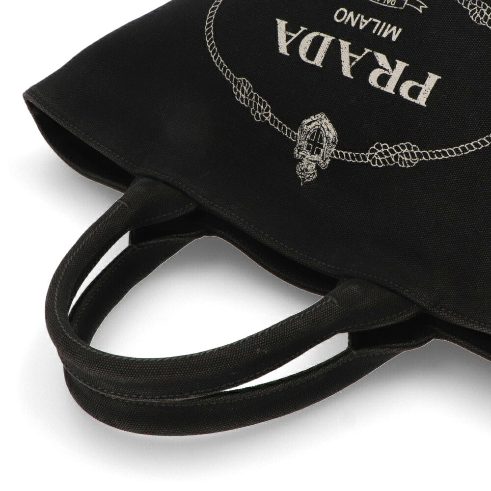 【中古/ABランク】PRADA プラダ レディース トートバッグ カナパ ブラック キャンバス シリアルあり ヴィンテージ 1BG186