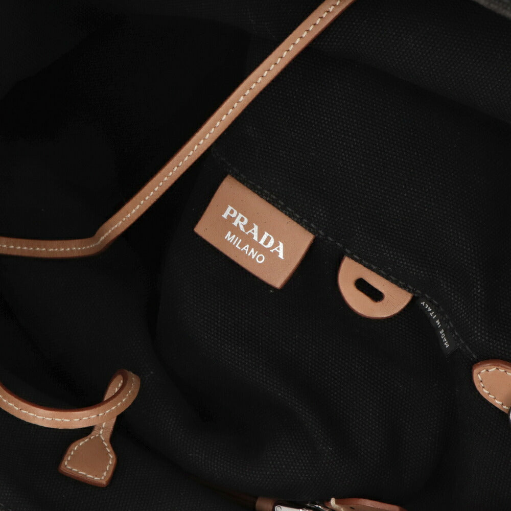 【中古/ABランク】PRADA プラダ レディース トートバッグ カナパ ブラック キャンバス シリアルあり ヴィンテージ 1BG186