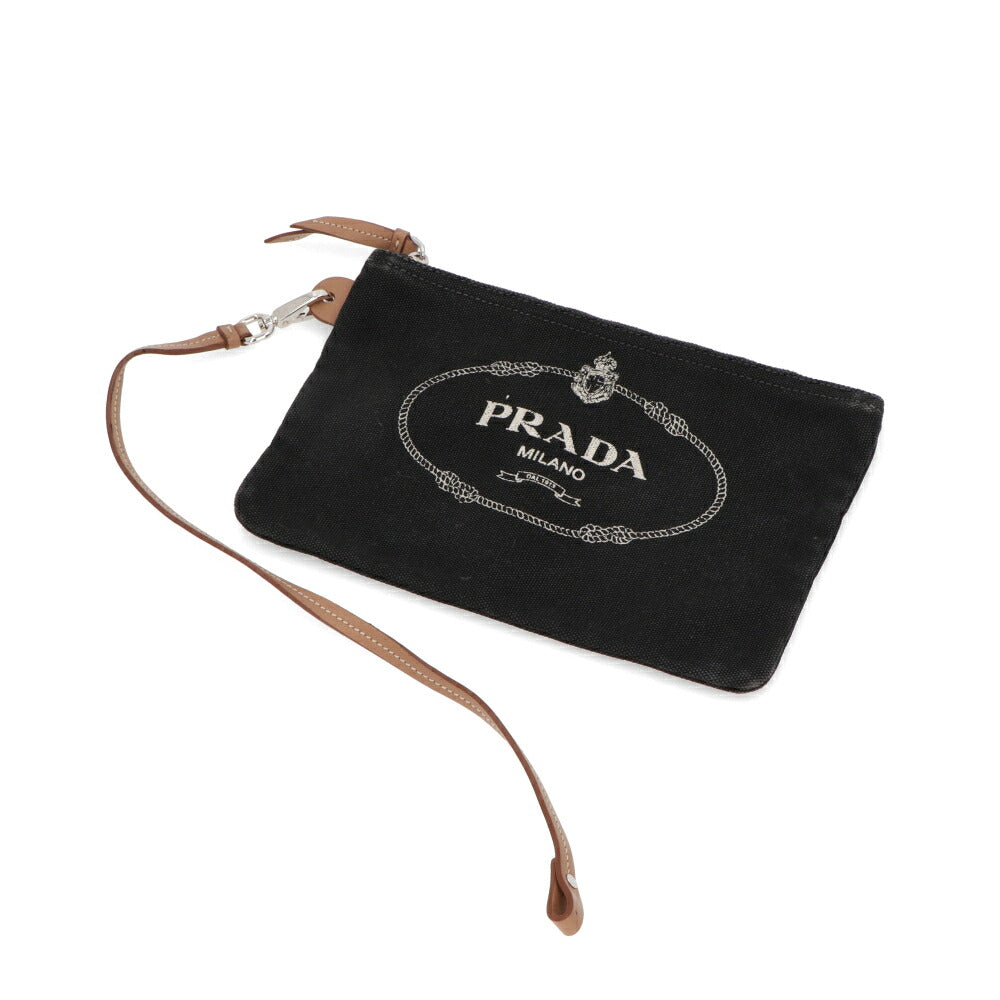 【中古/ABランク】PRADA プラダ レディース トートバッグ カナパ ブラック キャンバス シリアルあり ヴィンテージ 1BG186
