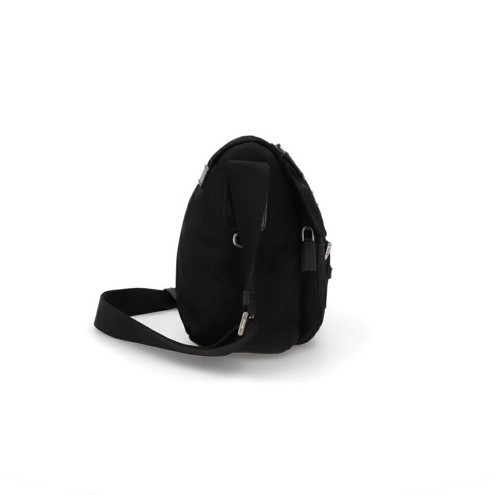 【中古/Bランク】 PRADA プラダ ユニセックス バッグ ショルダーバッグ ブラック ナイロン シリアルあり トライアングルロゴ 1BD994 RV44 B1M