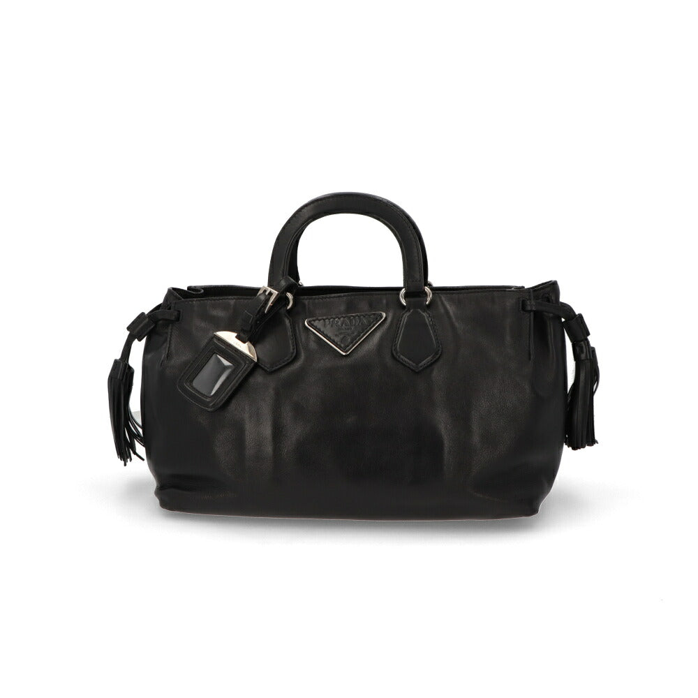 【中古/Bランク】 PRADA プラダ レディース バッグ ハンドバッグ ブラック ナッパレザー シリアルあり ヴィンテージ BN1171