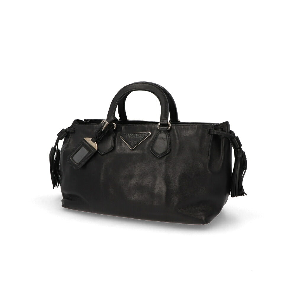 【中古/Bランク】 PRADA プラダ レディース バッグ ハンドバッグ ブラック ナッパレザー シリアルあり ヴィンテージ BN1171