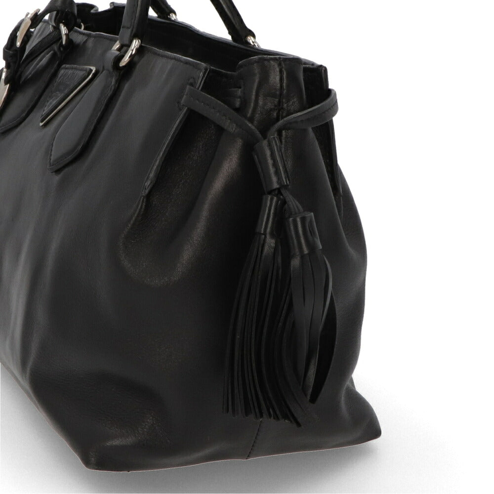 【中古/Bランク】 PRADA プラダ レディース バッグ ハンドバッグ ブラック ナッパレザー シリアルあり ヴィンテージ BN1171