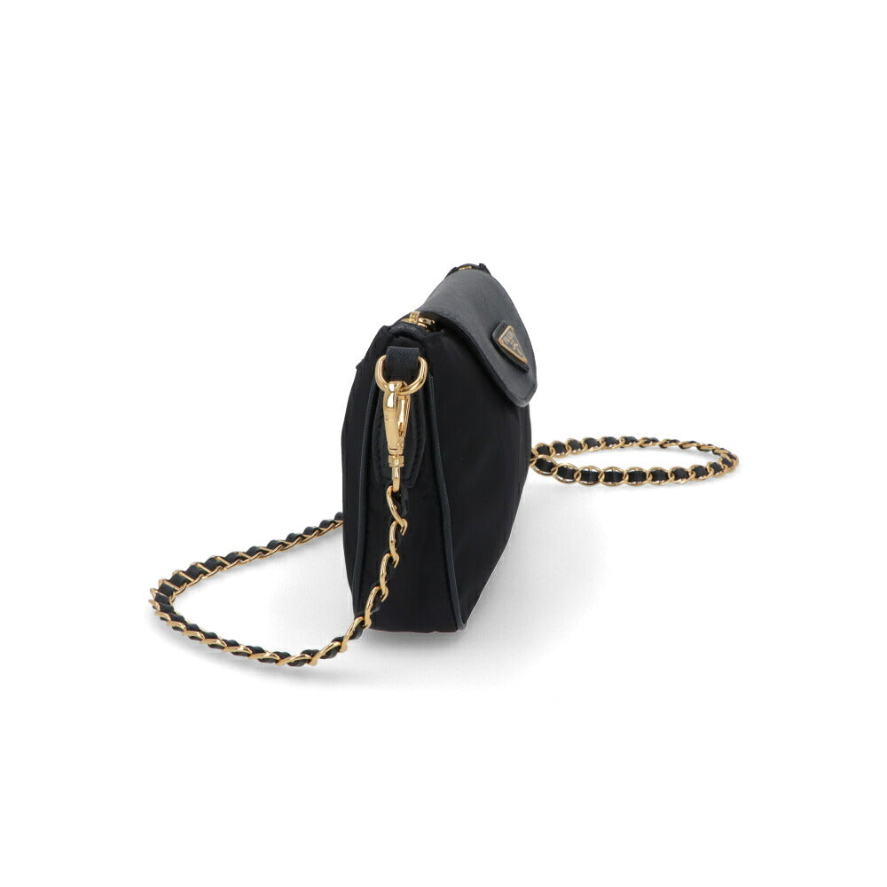 【中古/Aランク】 PRADA プラダ レディース バッグ ショルダーバッグ ネイビー ナイロン カーフレザー シリアルあり ミニバッグ 1BH085