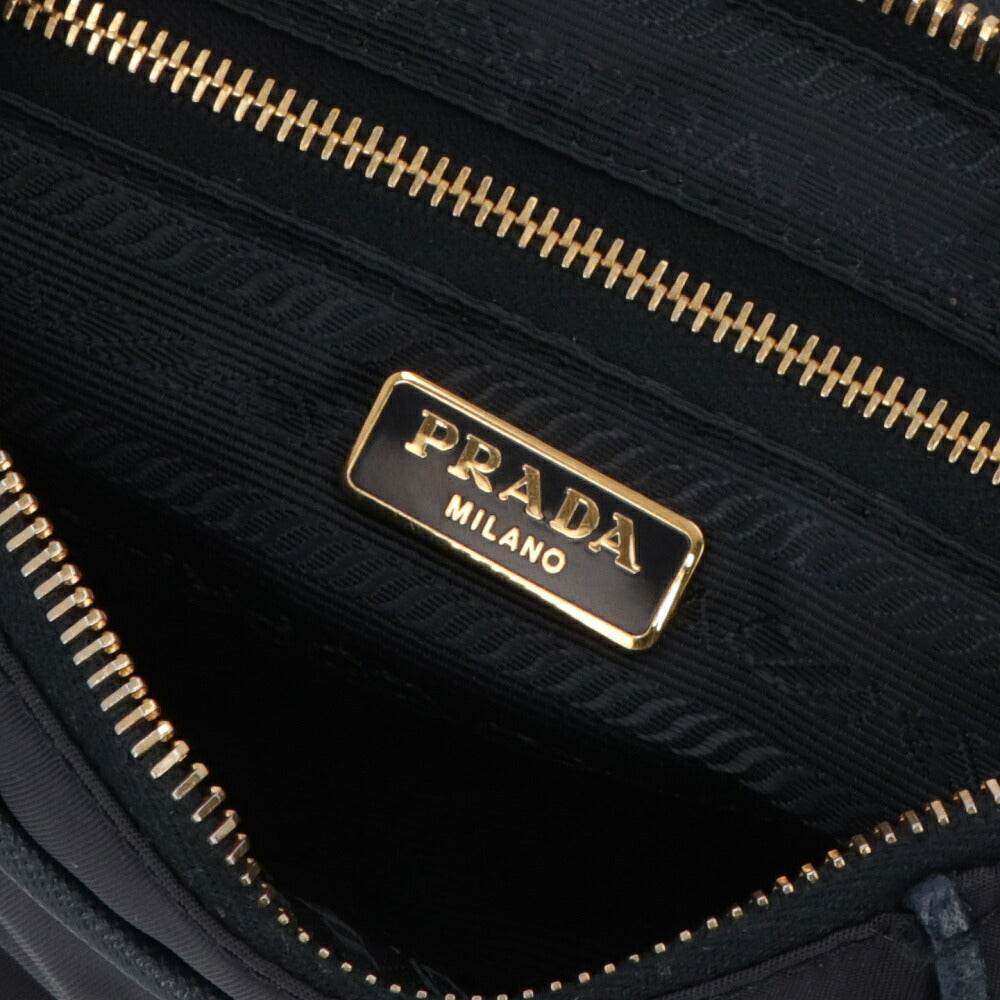 【中古/Aランク】 PRADA プラダ レディース バッグ ショルダーバッグ ネイビー ナイロン カーフレザー シリアルあり ミニバッグ 1BH085