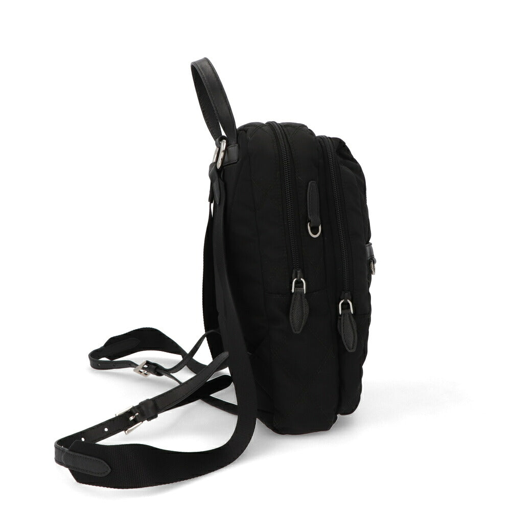 【中古/ABランク】 PRADA プラダ レディース バッグ リュック・デイパック ブラック ナイロン シリアルあり バックパック トライアングルロゴ 1BZ017