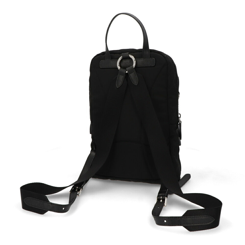 【中古/ABランク】 PRADA プラダ レディース バッグ リュック・デイパック ブラック ナイロン シリアルあり バックパック トライアングルロゴ 1BZ017