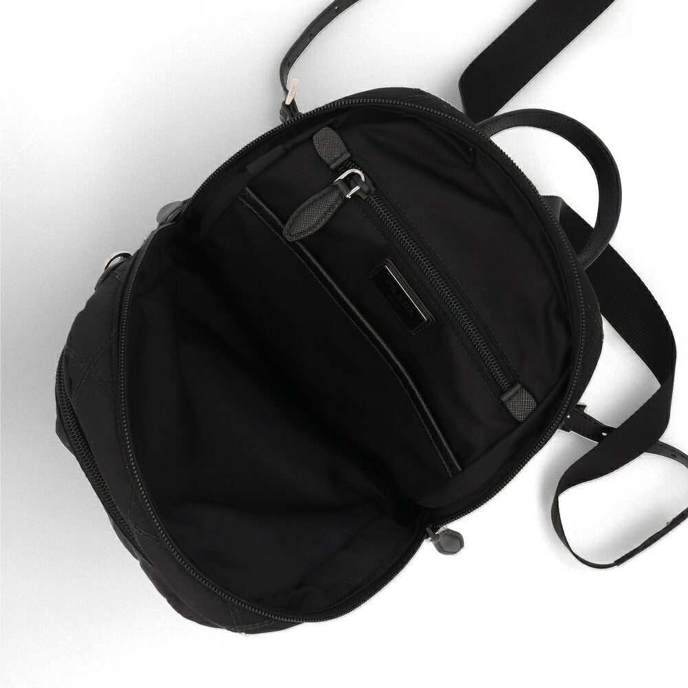 【中古/ABランク】 PRADA プラダ レディース バッグ リュック・デイパック ブラック ナイロン シリアルあり バックパック トライアングルロゴ 1BZ017