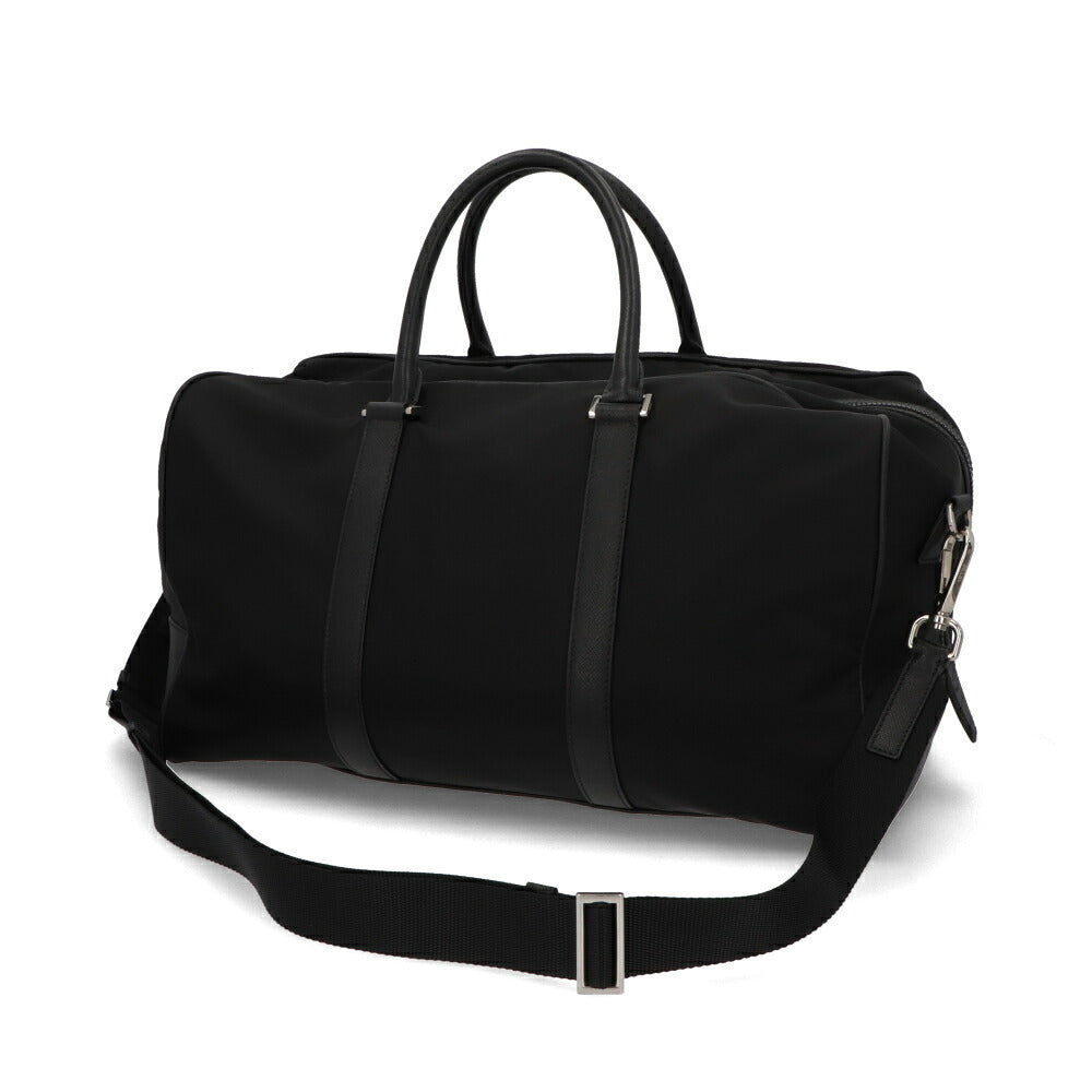 【中古/Bランク】 PRADA プラダ ユニセックス バッグ ボストンバッグ ブラック ナイロン レザー シリアルあり 大容量