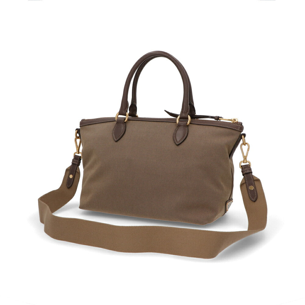 【中古/Aランク】 PRADA PRADA プラダ レディース バッグ ハンドバッグ カーキ キャンバス レザー シリアルあり ジャガード 2WAY ショルダーバッグ 1BA104