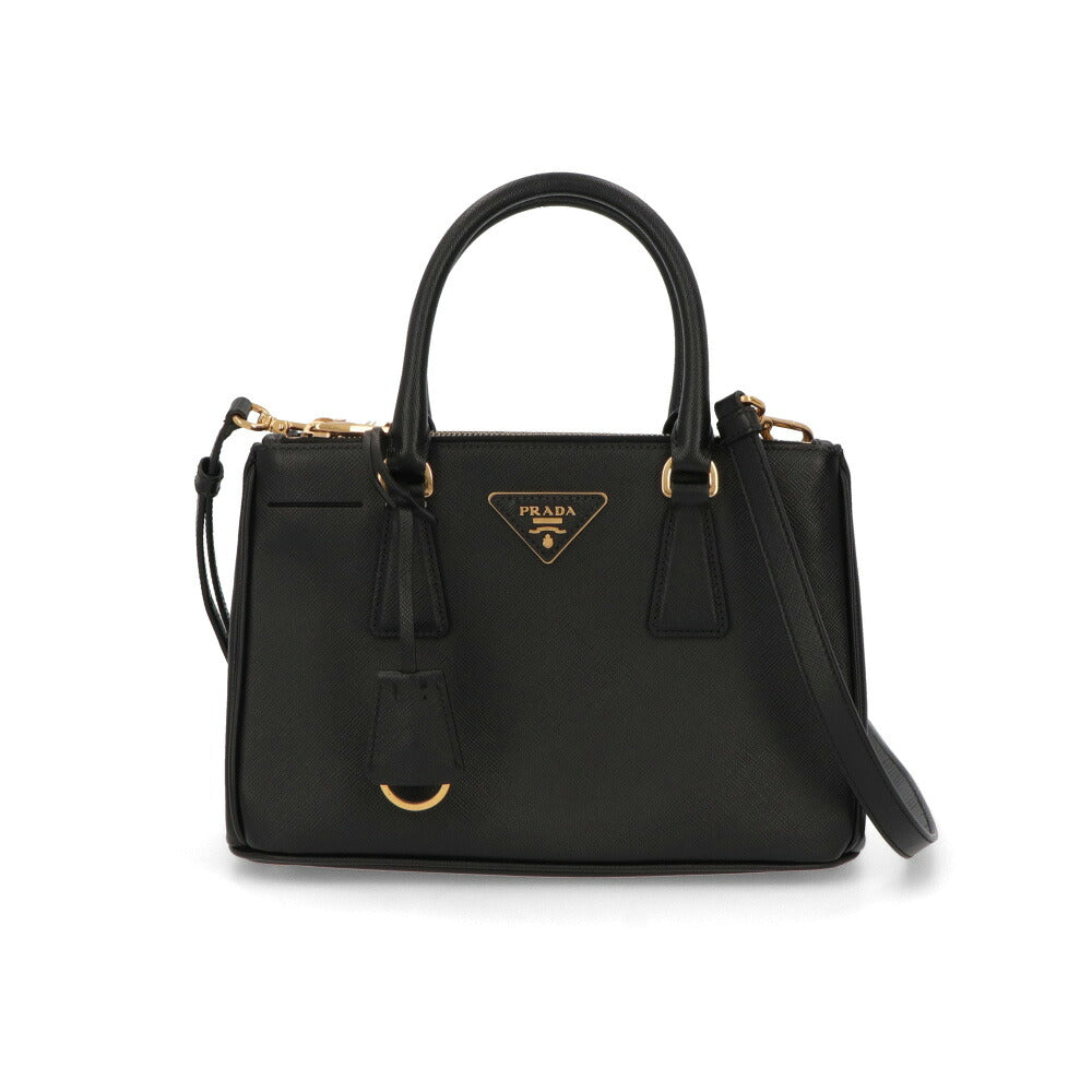 【中古/Aランク】 PRADA プラダ レディース バッグ ハンドバッグ ガレリアスモール ブラック サフィアーノレザー シリアルあり 2WAY ショルダーバッグ BN2316