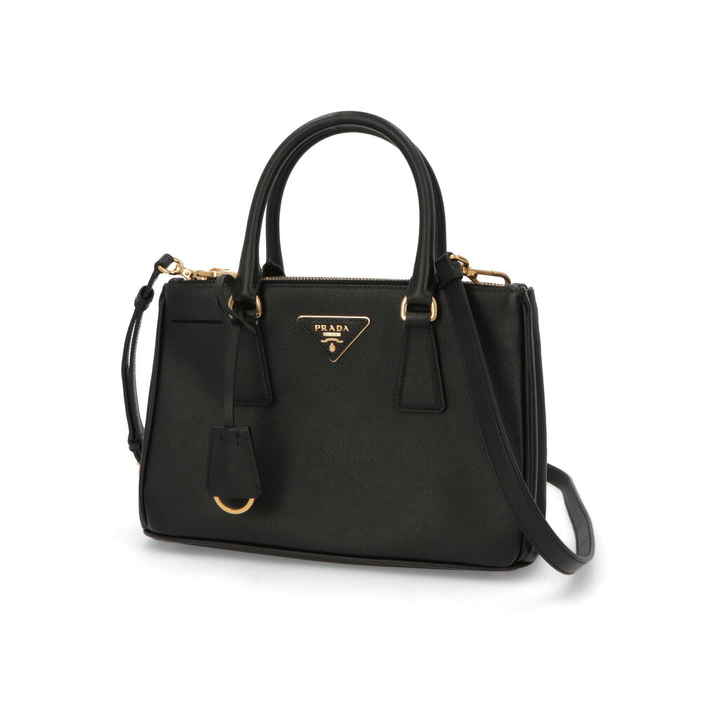 【中古/Aランク】 PRADA プラダ レディース バッグ ハンドバッグ ガレリアスモール ブラック サフィアーノレザー シリアルあり 2WAY ショルダーバッグ BN2316