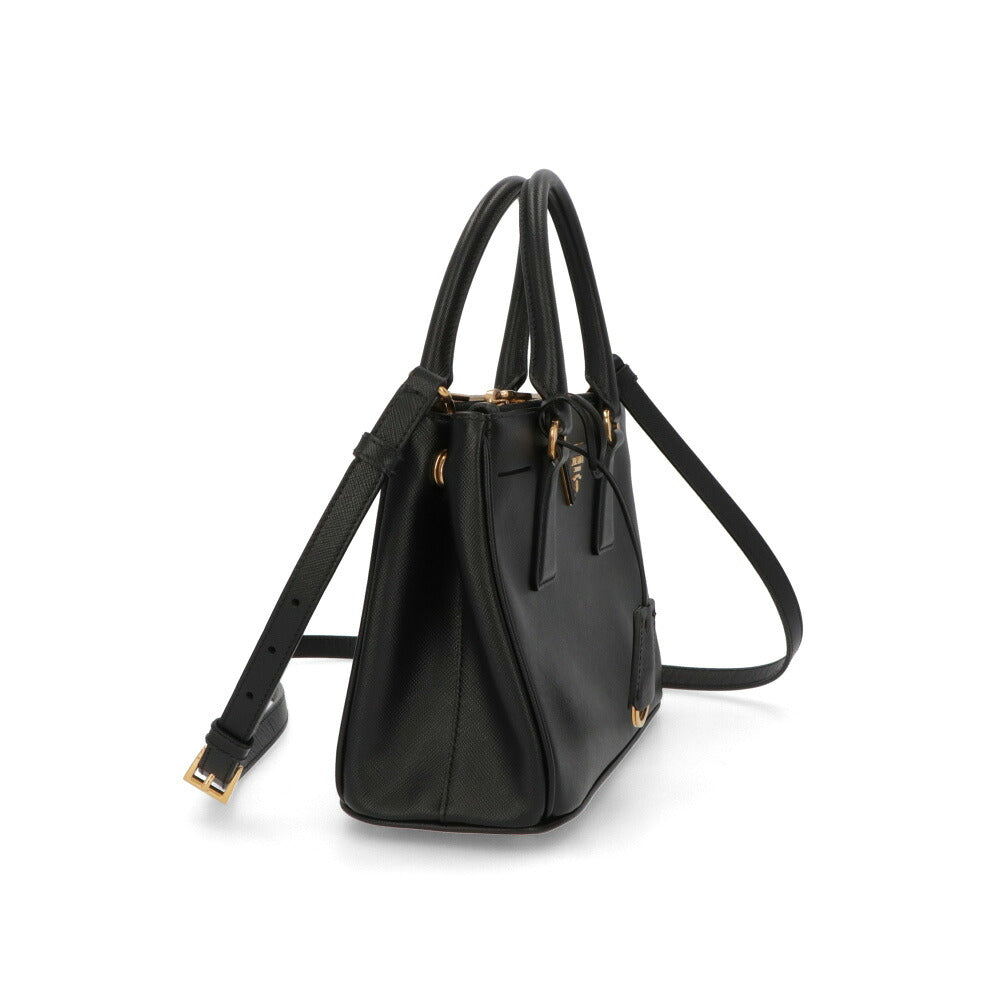 【中古/Aランク】 PRADA プラダ レディース バッグ ハンドバッグ ガレリアスモール ブラック サフィアーノレザー シリアルあり 2WAY ショルダーバッグ BN2316