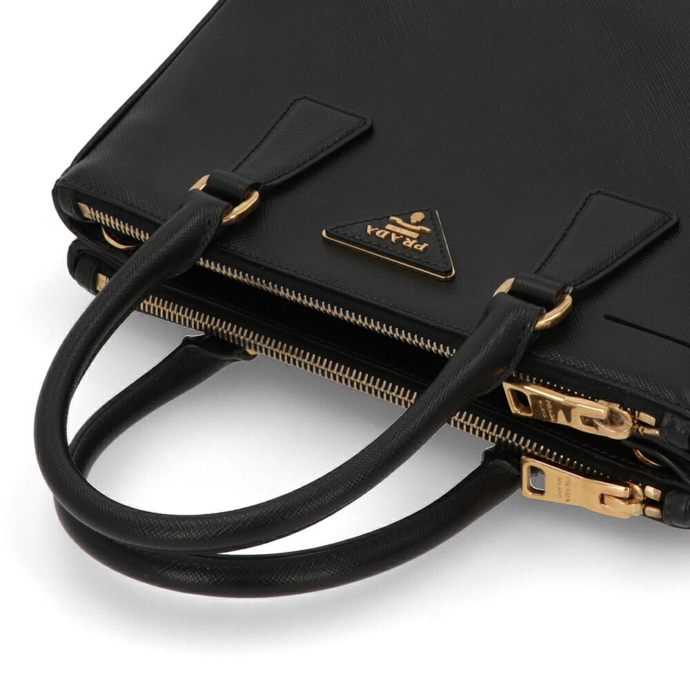 【中古/Aランク】 PRADA プラダ レディース バッグ ハンドバッグ ガレリアスモール ブラック サフィアーノレザー シリアルあり 2WAY ショルダーバッグ BN2316