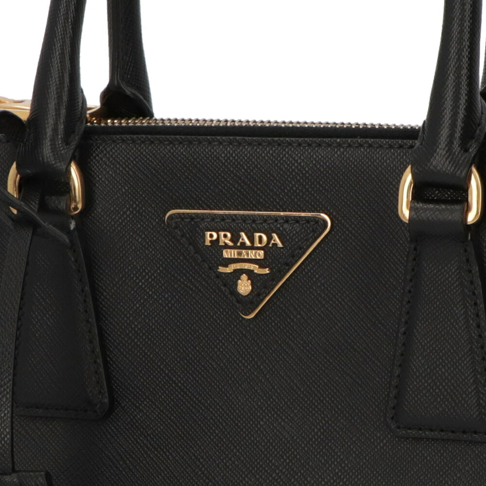 【中古/Aランク】 PRADA プラダ レディース バッグ ハンドバッグ ガレリアスモール ブラック サフィアーノレザー シリアルあり 2WAY ショルダーバッグ BN2316