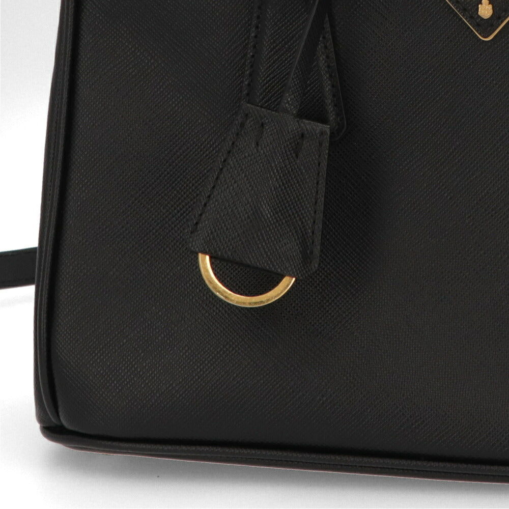 【中古/Aランク】 PRADA プラダ レディース バッグ ハンドバッグ ガレリアスモール ブラック サフィアーノレザー シリアルあり 2WAY ショルダーバッグ BN2316