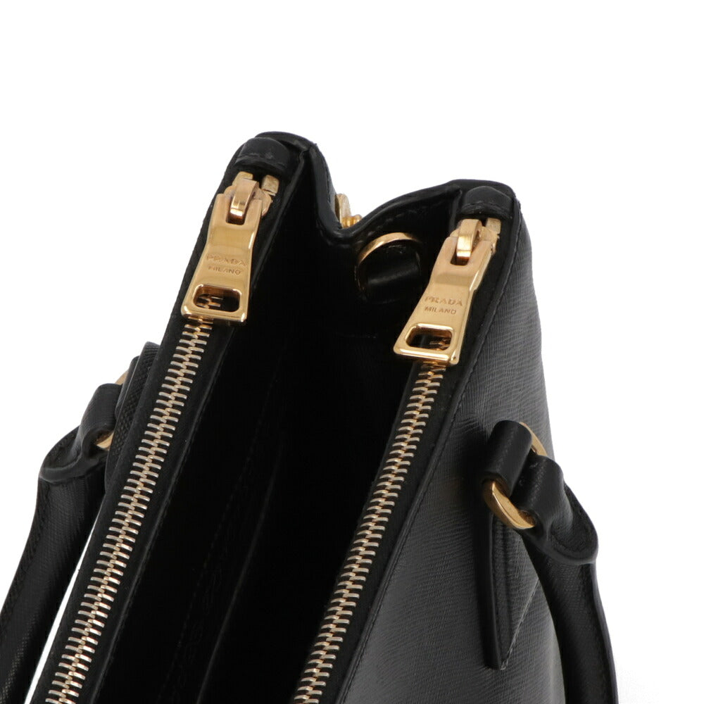 【中古/Aランク】 PRADA プラダ レディース バッグ ハンドバッグ ガレリアスモール ブラック サフィアーノレザー シリアルあり 2WAY ショルダーバッグ BN2316