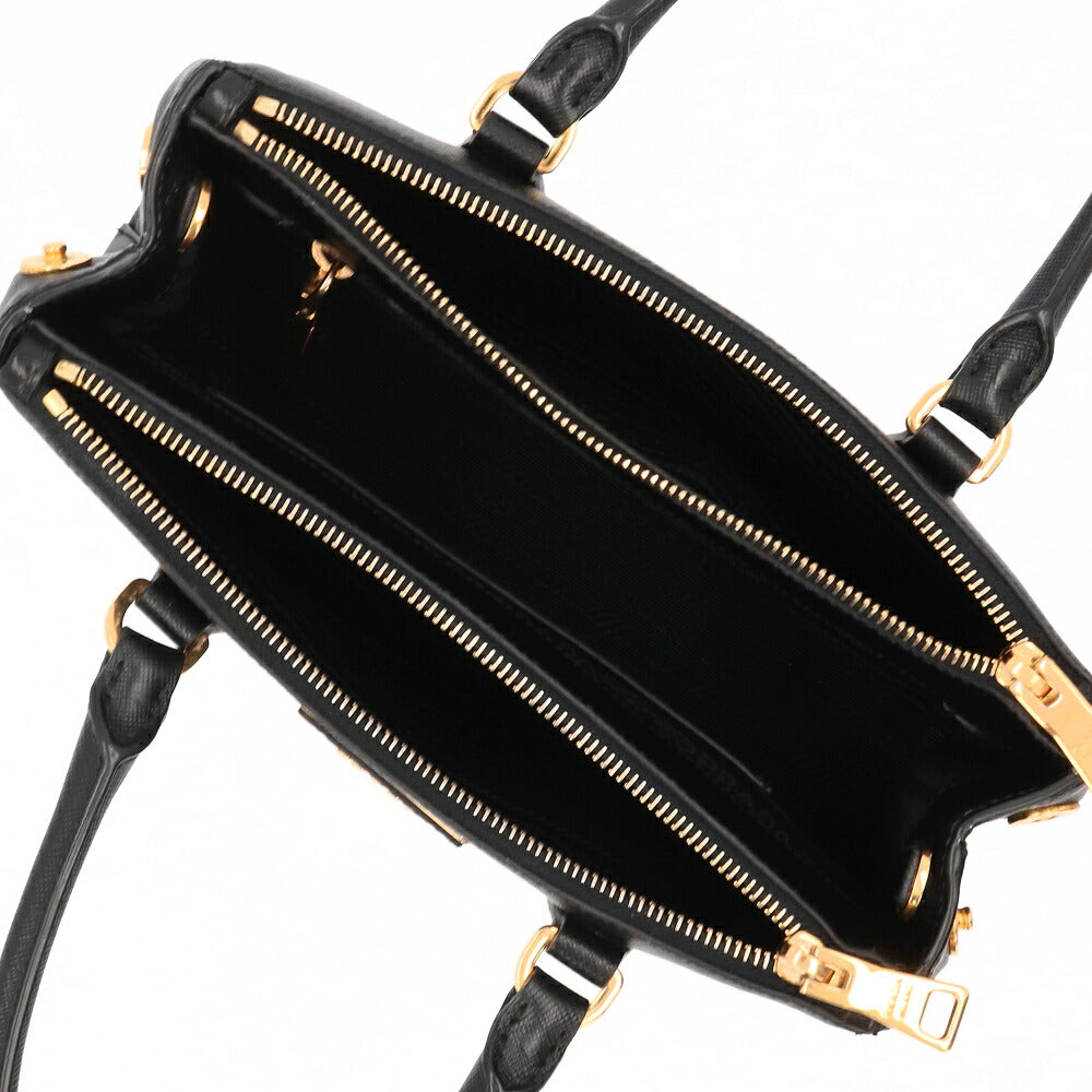 【中古/Aランク】 PRADA プラダ レディース バッグ ハンドバッグ ガレリアスモール ブラック サフィアーノレザー シリアルあり 2WAY ショルダーバッグ BN2316