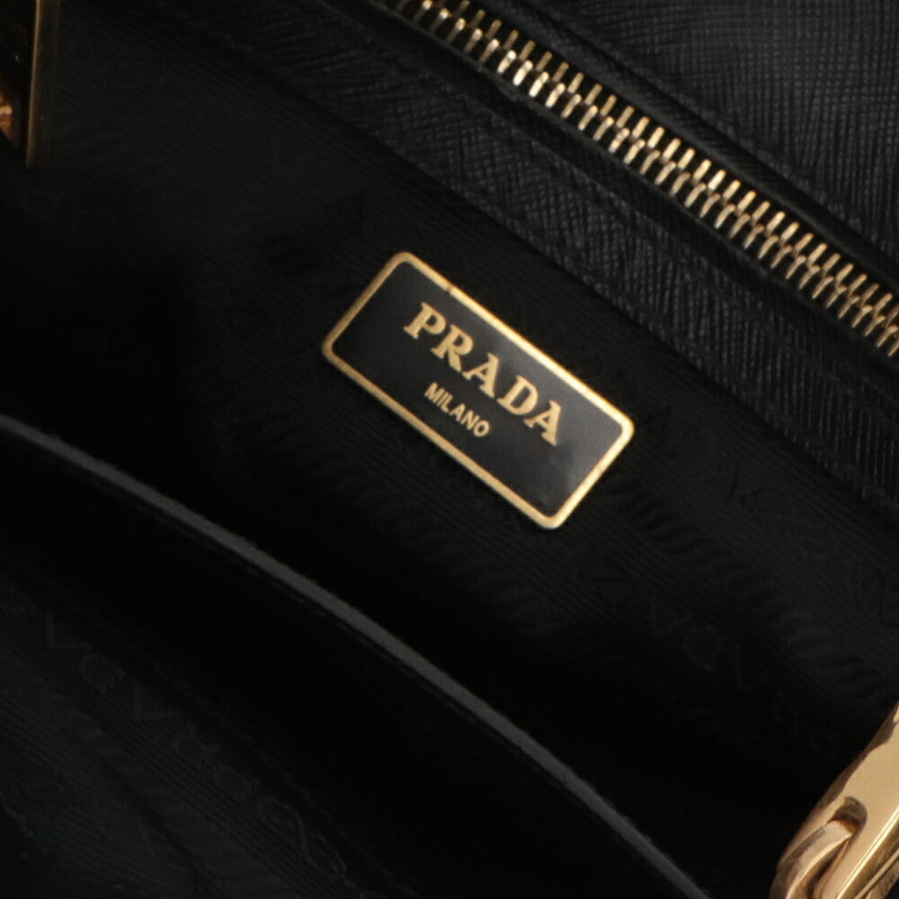 【中古/Aランク】 PRADA プラダ レディース バッグ ハンドバッグ ガレリアスモール ブラック サフィアーノレザー シリアルあり 2WAY ショルダーバッグ BN2316