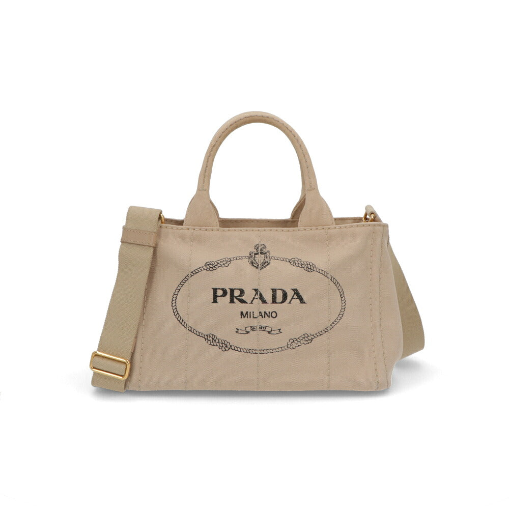 【中古/Aランク】PRADA プラダ レディース ハンドバッグ ベージュ系 キャンバス シリアルあり ヴィンテージ 1BG439