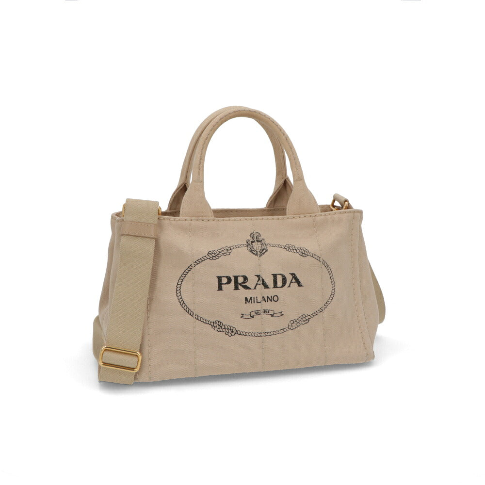 【中古/Aランク】PRADA プラダ レディース ハンドバッグ ベージュ系 キャンバス シリアルあり ヴィンテージ 1BG439