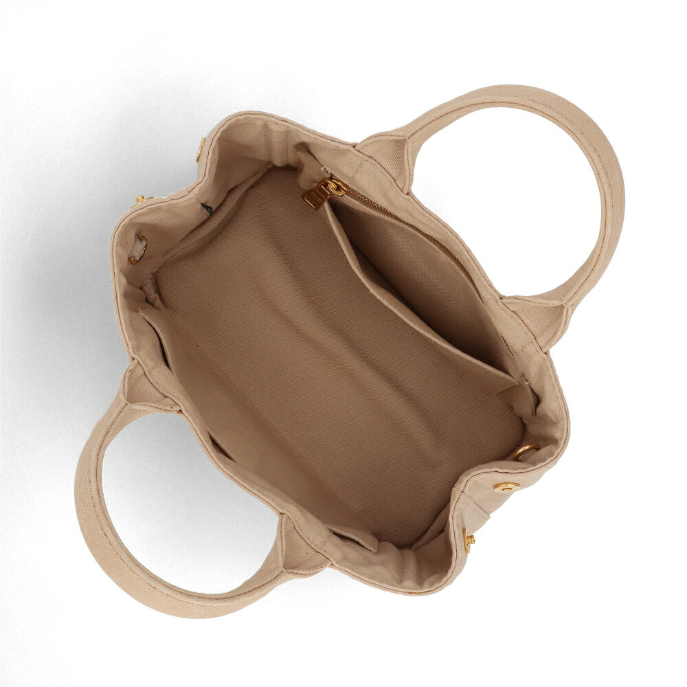 【中古/Aランク】PRADA プラダ レディース ハンドバッグ ベージュ系 キャンバス シリアルあり ヴィンテージ 1BG439