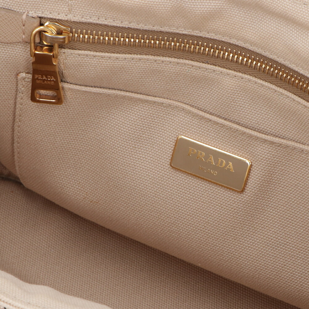 【中古/Aランク】PRADA プラダ レディース ハンドバッグ ベージュ系 キャンバス シリアルあり ヴィンテージ 1BG439