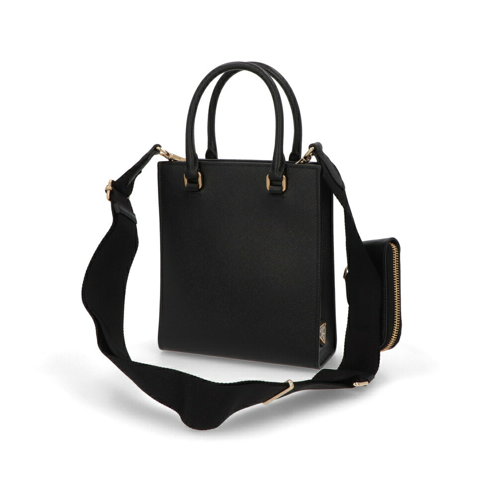 【中古/Aランク】 PRADA プラダ レディース バッグ トートバッグ ブラック レザー ロゴ ゴールド金具 1BA333